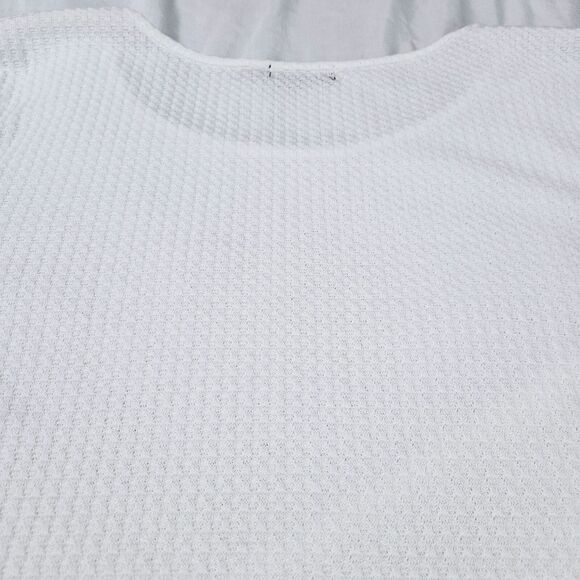 Cure Womens Blouse White Size XL Polyester Blend Stretch 3/4 Bell Sleeve - Picture 12 of 12